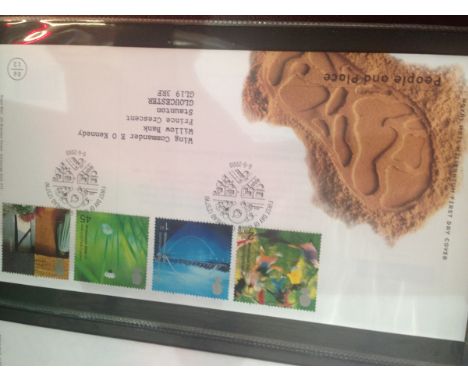 Six first day cover albums, GB 1982 to 1995, stockbook GB Mint 1966 to the 90's, Royal books 1997 to 2002, two Worldwide albu
