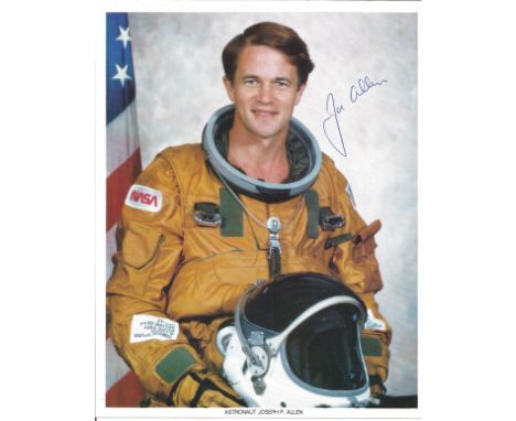 Astronaut Joseph Allen signed 10 x 8 inch colour portrait photo Space Shuttle NASA.  Good Condition. All autographed items ar