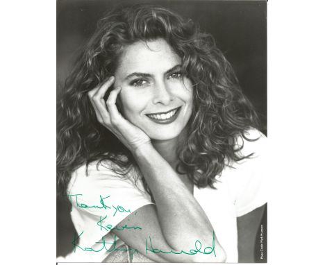 Kathryn Harrold signed 10 x 8 inch b w portrait photo. She is an American counsellor and retired film actress, best known for