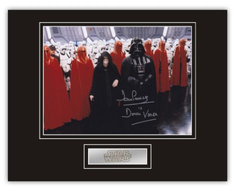 Stunning Display! Rare Image! Star Wars Dave Prowse hand signed professionally mounted display. This beautiful display consis