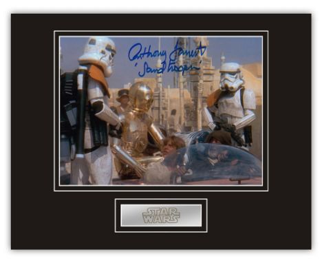 Stunning Display! Star Wars Anthony Forrest hand signed professionally mounted display. This beautiful display consists of a 