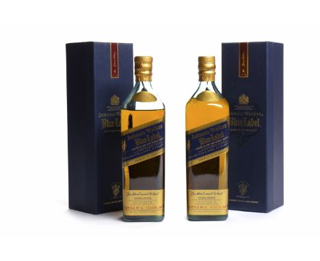 JOHNNIE WALKER BLUE LABEL  (2)Blended Scotch WhiskyBottle no. Q451286JW and Q452273JW. 75cl, 43% volume, in carton.2 bottles.