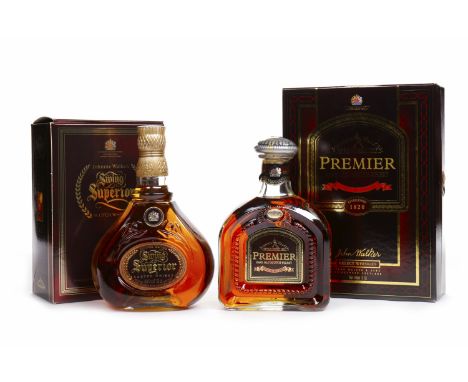 JOHNNIE WALKER SWING SUPERIOR Blended Scotch Whisky. 75cl, 43% volume, in carton. JOHNNIE WALKER PREMIER Blended Scotch Whisk