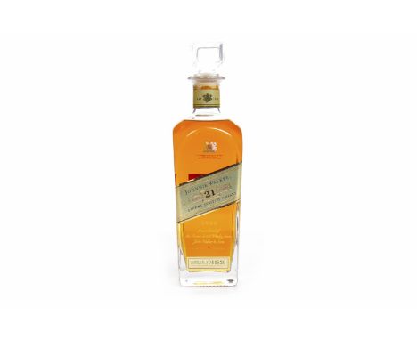 JOHNNIE WALKER AGED 21 YEARSBlended Scotch Whisky. Bottle no. A044529. 70cl, 43% volume.    CONDITION REPORT:  Very good. 