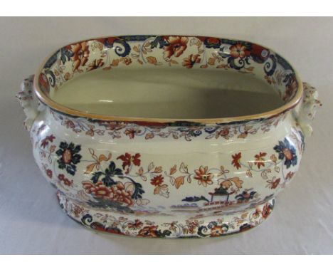 Large Victorian Amherst Japan Stone ceramic foot bath