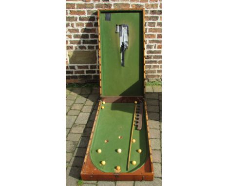 Table billiards/bagatelle board with balls etc