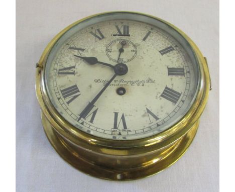 Brass ship's clock Lilley & Reynolds Ltd London