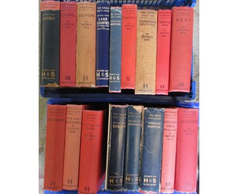 Quantity of Arthur Mee 'The King's England' books inc Lincolnshire, Cambridgeshire, Cornwall, Sussex, Yorkshire and Norfolk (