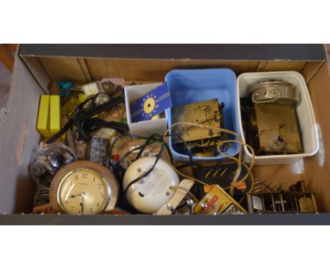 Various clock movements, tools etc