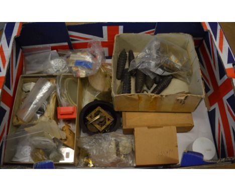 Clock weights, clock and watch parts etc