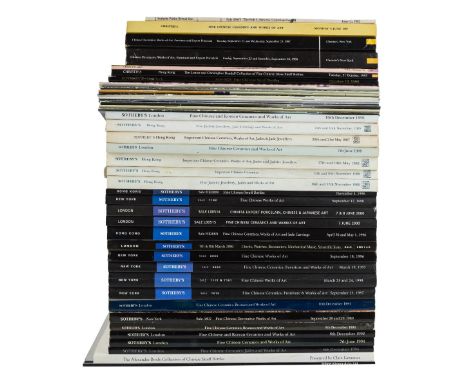 A collection of forty one art catalogues and journals, 1980s - 2000s comprising thirty one Asian art catalogues from Christie