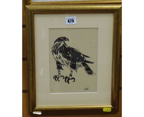 SIR KYFFIN WILLIAMS RA framed print - of a kestral