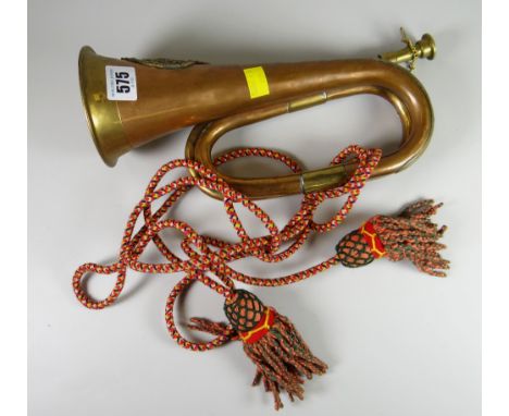 Regimental brass & copper Argyle & Sutherland bugle