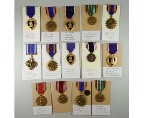 A collection of WWII period United States Army air force medals concerned with the air war over Europe, 1942-45 to include Pu
