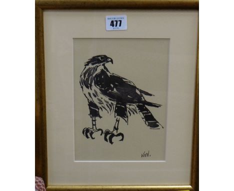 SIR KYFFIN WILLIAMS RA framed print - of a kestral