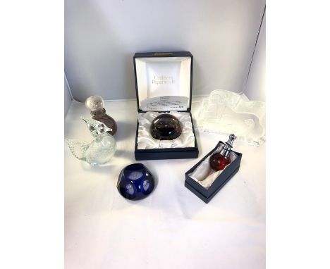 Colin Terris for Caithness A Limited Edition Dragonfly glass paperweight, with box and certificate numbered 929/1,500; an ame