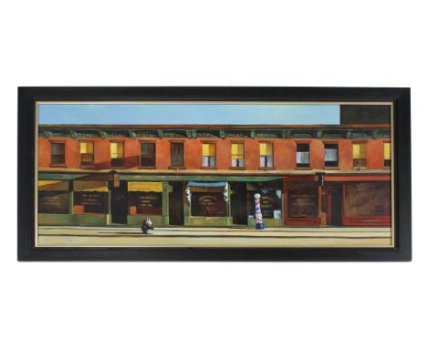 After Edward Hopper - 'Early Sunday Morning', gilee print, 20" x 40"; framed*Please note this is a catalogue amendment from t