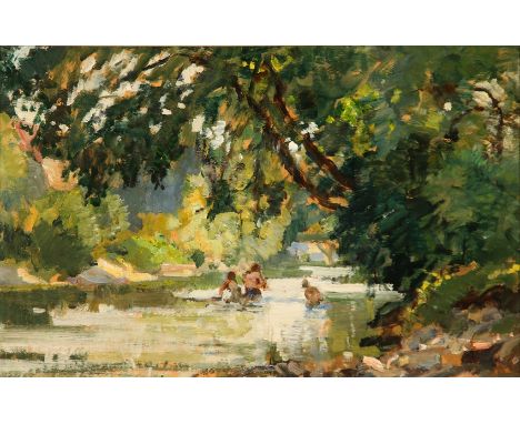 Hermann Stockmann. 1867 Passau - 1938 Dachau. Studierte an der Münchner Akademie bei von Hackl und Caspar Herterich. Meisters