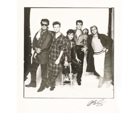 *DAVID BAILEY (b.1938)SPANDAU BALLET, LIVE AID, 13 JULY 1985Gelatin silver print, printed 1985, signed in pen by David Bailey