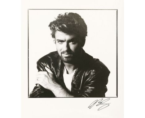 *DAVID BAILEY (b.1938)GEORGE MICHAEL, LIVE AID, 13 JULY 1985Gelatin silver print, printed 1985, signed in pen by David Bailey