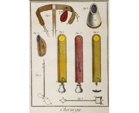 A COLLECTION OF THIRTEEN MEDICAL PRINTS,18th century and later, including:'Chirurgie','Anatomie', 'Surgical Instruments', 'To
