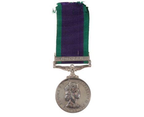 A MENTIONED IN DESPATCHES GSM BORNEO TO LT-COL. BARNES. Irish Guards attached 2 Para. He was awarded a Sultan's Distinguished