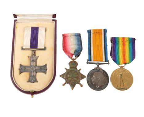 AN OCTOBER 1918 MILITARY CROSS GROUP to Temporary 2nd Lieut John William Willey DLI, who joined up underage. Cased GV Militar
