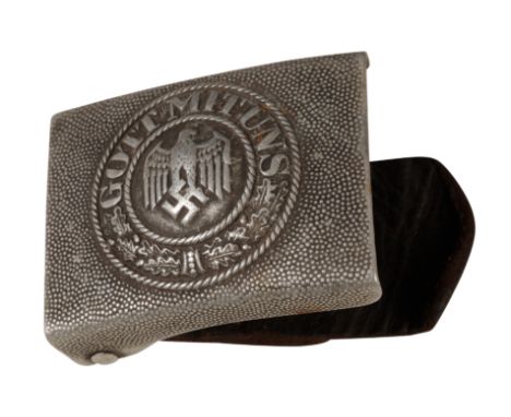 THIRD REICH GERMAN ARMY BELT BUCKLE aluminium unmarked example