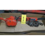 1 1/2 Ton Ratchet Chain Hoist.