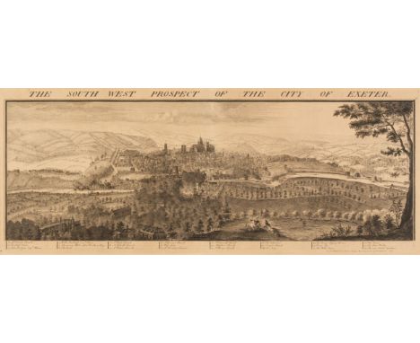 * Exeter. Buck (S. &amp; N.), The South West Prospect of the City of Exeter, 1736 [but R. Sayer, 1775 edition], uncoloured en