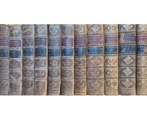 Ruffhead (Owen). The Statutes at Large..., 11 volumes [1, 3-7, 9, 11, 15, 17, 18], London: printed by Mark Baskett, 1769-1800