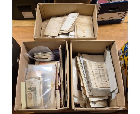 * Printed &amp; Manuscript Ephemera. A varied assortment of printed &amp; manuscript Ephemera, 18th/20th century, including v
