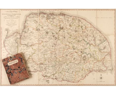 Norfolk &amp; Suffolk. Three folding maps, 18th &amp; 19th century, including Milne (Thomas). A Topographical Map of the Coun
