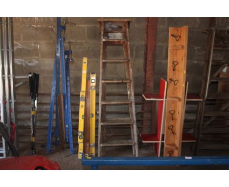 A wooden step ladder