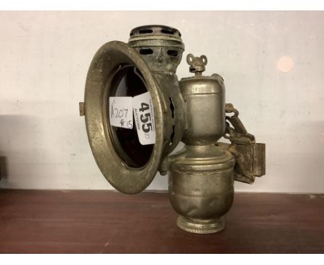 VINTAGE POWELL &amp; HANMER CAMPHOR BICYCLE LAMP