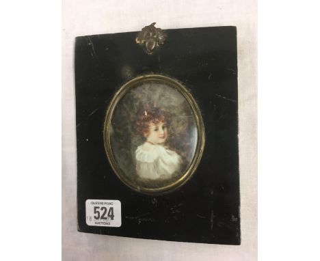 MINIATURE PORTRAIT OF A YOUNG GIRL. 7” X 5”