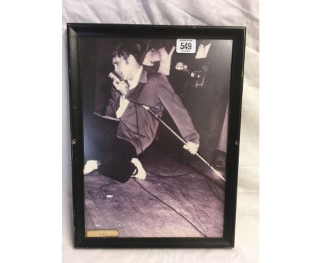 VINTAGE PHOTOGRAPH OF ELVIS PRESLEY IN LIVE PERFORMANCE, PROBABLY C1956 15" X 11”