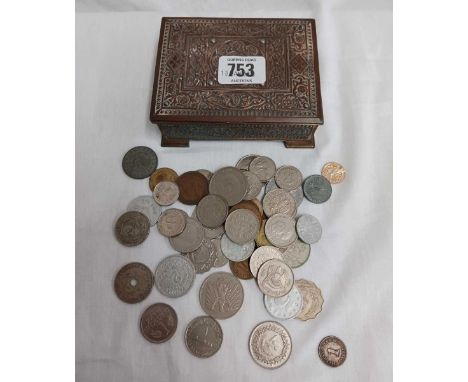 VINTAGE JAPANESE BOX &amp; COINS