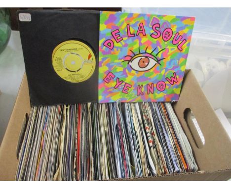 A box of Soul/R&amp;B/Dance singles records