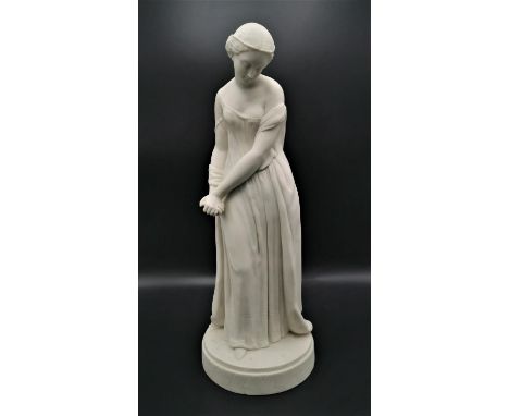 A late 19th century Parian ware model of a maiden, believed to be Parisina Malatesta from Lord Byron's poem 'Parisina', possi
