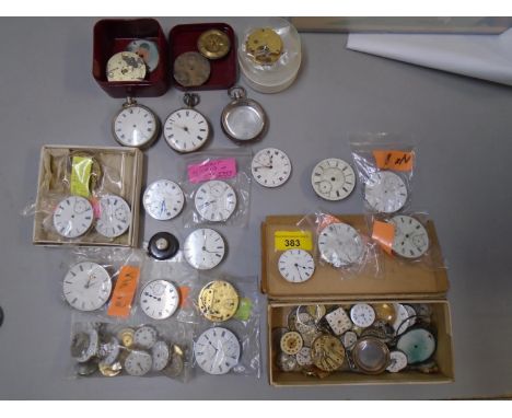 A selection of pocket watches and wrist watch movements to include Kendal & Dent, J W Benson, Jon Barnett and othersLocation: