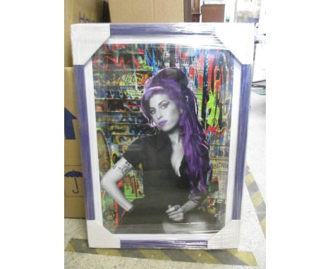 Amy Winehouse print (framed and glazed). Location:RWB
