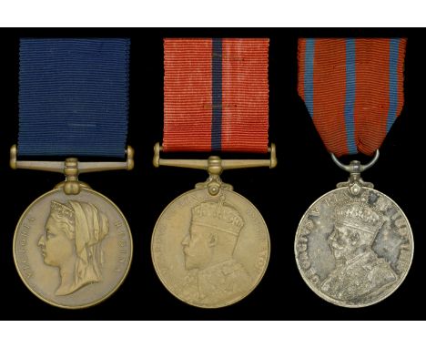 Three: Police Constable F. W. Baverstock, Metropolitan Police  Jubilee 1897, Metropolitan Police, bronze (P.C. F. W. Baversto