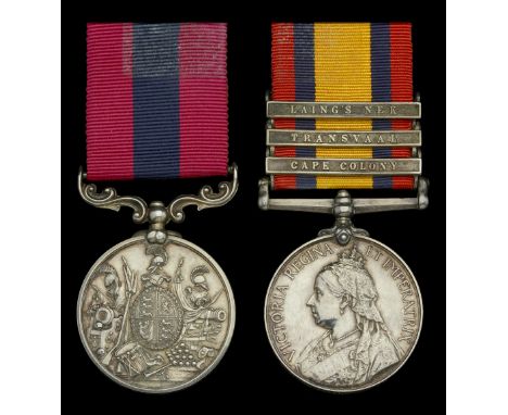 A Boer War D.C.M. pair awarded to Sergeant R. O. H. Griffiths, 68th Battery, Royal Field Artillery  Distinguished Conduct Med