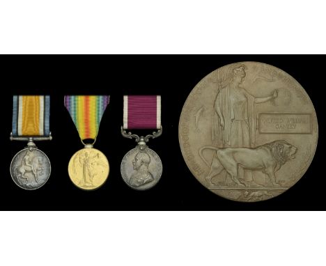 Three: Warrant Officer Class II A. W. Ganley, Royal Garrison Artillery  British War and Victory Medals (16716 W.O. Cl. II. A.