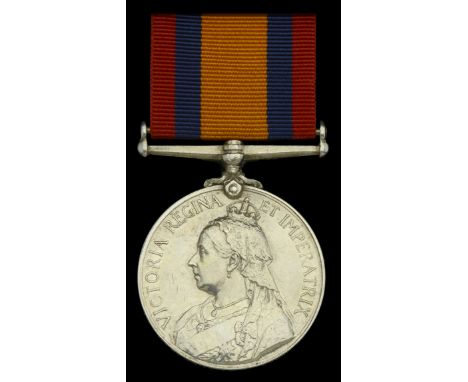 Queen’s South Africa 1899-1902, no clasp (4475 Pte. W. R. Quilliam. Cheshire Regt.) edge bruise, nearly very fine £60-£80