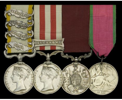 Four: Sergeant W. Hossack, Royal Horse Artillery  Crimea 1854-56, 4 clasps, Alma, Balaklava, Inkermann, Sebastopol (William H