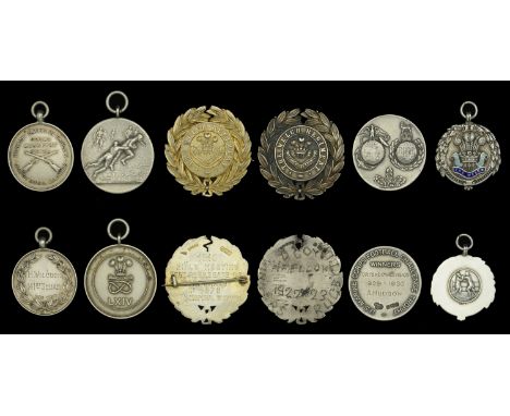 Regimental Prize Medals (6), Royal Marines (2); Welsh Regiment (4), all silver, one damaged with hole to replace missing susp