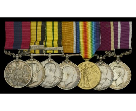 An extremely rare ‘Northern Nigeria 1900’ D.C.M. group of seven awarded to Battery Sergeant-Major J. Heffernan, Royal Artille