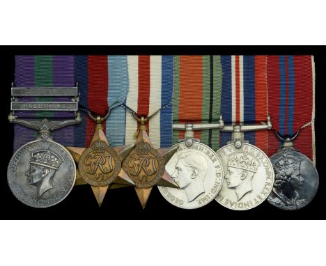 Six: Group Captain W. N. Elwy-Jones, Royal Air Force  General Service 1918-62, 2 clasps, Palestine, Malaya (Flt. Lt. W. N. El